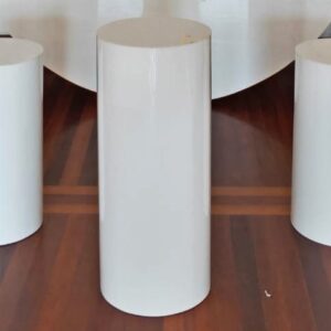 3 White Acrylic Plinths