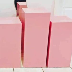 Baby Pink Plinths (set of 3)