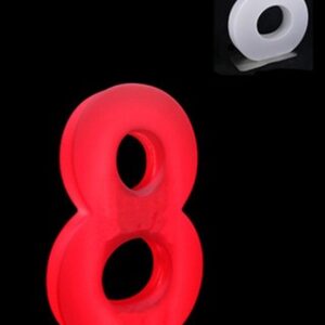 Giant Led Number 8 - RGB Remote S/S Base