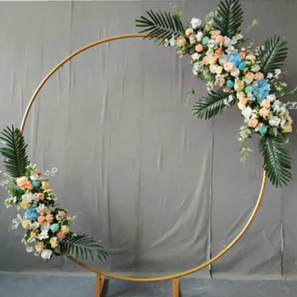 Gold Round Metal Wedding Frame