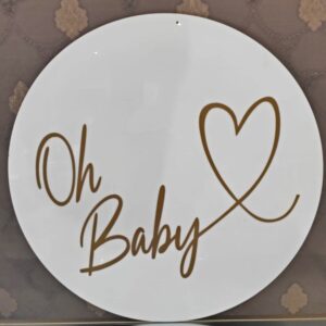 oh baby (baby shower) Acrylic sign