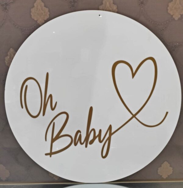 oh baby (baby shower) Acrylic sign